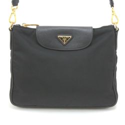 $$ PRADA プラダ ショルダーバッグ ブラック Bランク