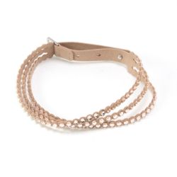 $$ SWAROVSKI スワロフスキー パワーコレクション スレーク 2連タイプ ブレスレット 人工皮革 33-37cm Bランク