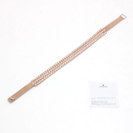  SWAROVSKI スワロフスキー パワーコレクション スレーク 2連タイプ ブレスレット 人工皮革 33-37cm