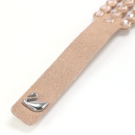  SWAROVSKI スワロフスキー パワーコレクション スレーク 2連タイプ ブレスレット 人工皮革 33-37cm
