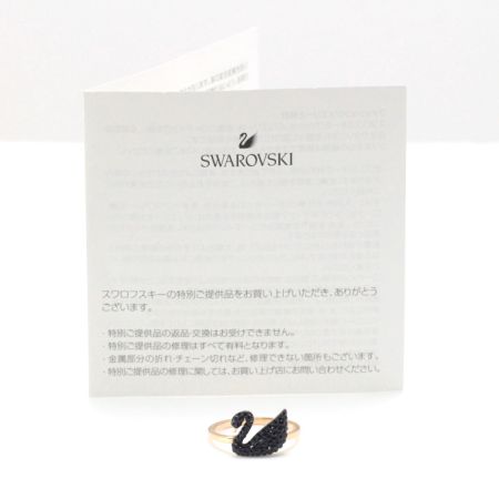  SWAROVSKI スワロフスキー Iconic Swan リング 指輪 14号 5358024 ブラック