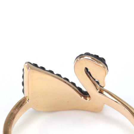  SWAROVSKI スワロフスキー Iconic Swan リング 指輪 14号 5358024 ブラック