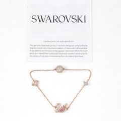  SWAROVSKI スワロフスキー ダズリングスワン ブレスレット 約18cm 5472271 Bランク