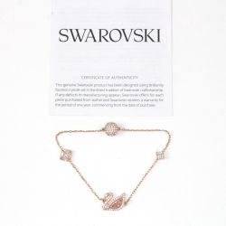 $$ SWAROVSKI スワロフスキー ダズリングスワン ブレスレット 約18cm 5472271 Bランク