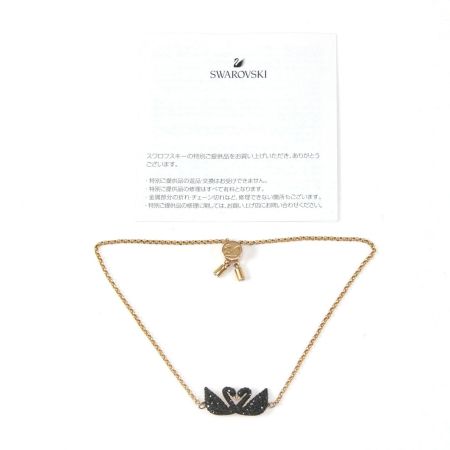  SWAROVSKI スワロフスキー Iconic Swan ブレスレット 約24cm迄 5344132 ブラック