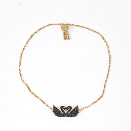  SWAROVSKI スワロフスキー Iconic Swan ブレスレット 約24cm迄 5344132 ブラック