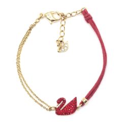 $$ SWAROVSKI スワロフスキー Iconic Swan ブレスレット 15-17cm Bランク