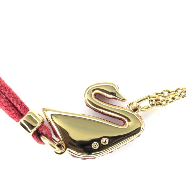 SWAROVSKI スワロフスキー Iconic Swan ブレスレット 15-17cm レッド