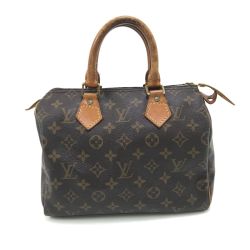 $$ LOUIS VUITTON ルイヴィトン ハンドバッグ モノグラム スピーディ25 パドロック＆キー欠品 使用感有 ヌメ革汚れ M41528 Cランク