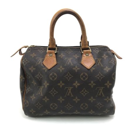  LOUIS VUITTON ルイヴィトン ハンドバッグ モノグラム スピーディ25 パドロック＆キー欠品 使用感有 ヌメ革汚れ M41528