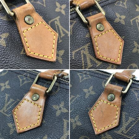  LOUIS VUITTON ルイヴィトン ハンドバッグ モノグラム スピーディ25 パドロック＆キー欠品 使用感有 ヌメ革汚れ M41528
