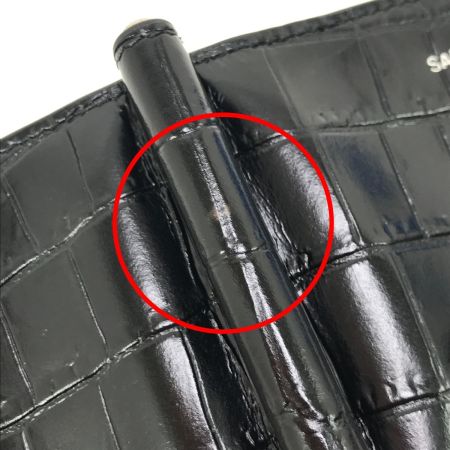  SAINT LAURENT(Yves Saint Laurent) マネークリップ クロコダイル ART378005 ブラック