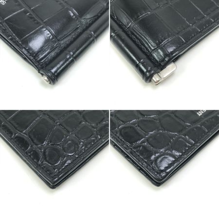  SAINT LAURENT(Yves Saint Laurent) マネークリップ クロコダイル ART378005 ブラック