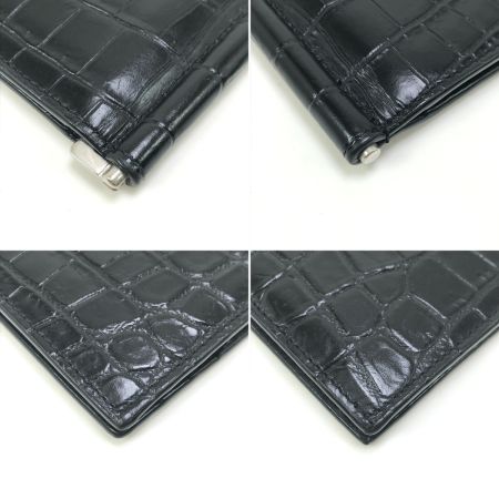  SAINT LAURENT(Yves Saint Laurent) マネークリップ クロコダイル ART378005 ブラック
