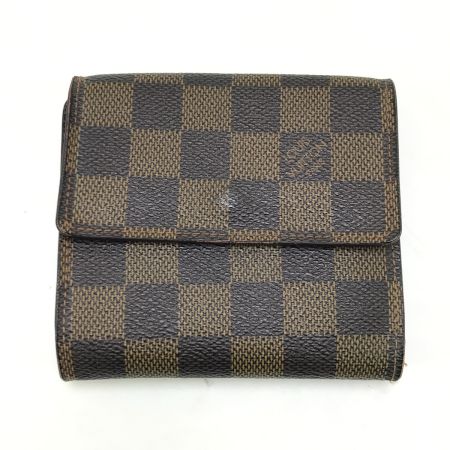  LOUIS VUITTON ルイヴィトン 3つ折り財 ダミエ ポルト モネ・ビエ カルト クレディ N61652 ブラウン