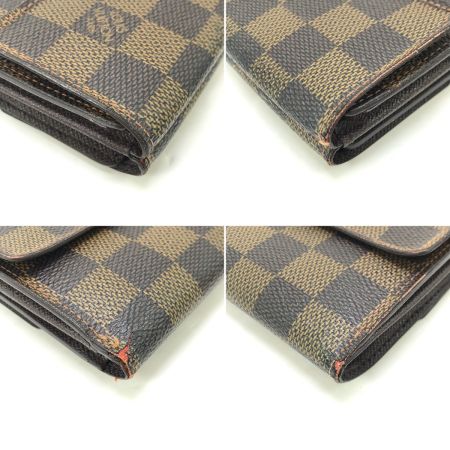  LOUIS VUITTON ルイヴィトン 3つ折り財 ダミエ ポルト モネ・ビエ カルト クレディ N61652 ブラウン