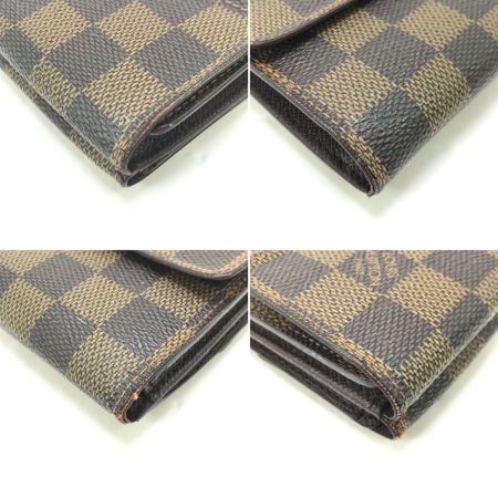  LOUIS VUITTON ルイヴィトン 3つ折り財 ダミエ ポルト モネ・ビエ カルト クレディ N61652 ブラウン