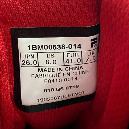  FILA フィラ グラントヒル 1 26cm 1BM00638-014 ブラック