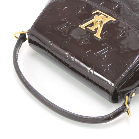  LOUIS VUITTON ルイヴィトン ヴェルニ アマラント エナメルハンドバッグ ストラップ付 M90942 アマラント