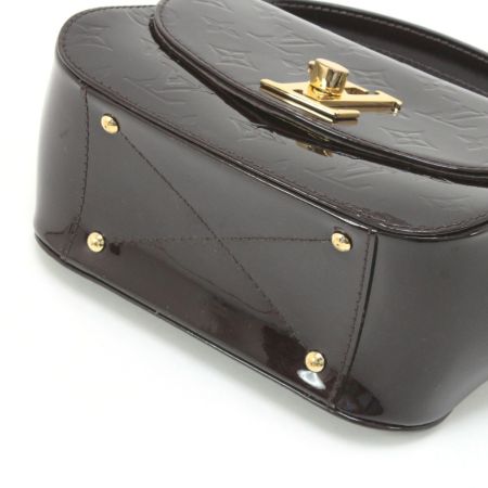  LOUIS VUITTON ルイヴィトン ヴェルニ アマラント エナメルハンドバッグ ストラップ付 M90942 アマラント