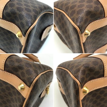  CELINE セリーヌ ボストンバッグ マカダム柄 ブラウン