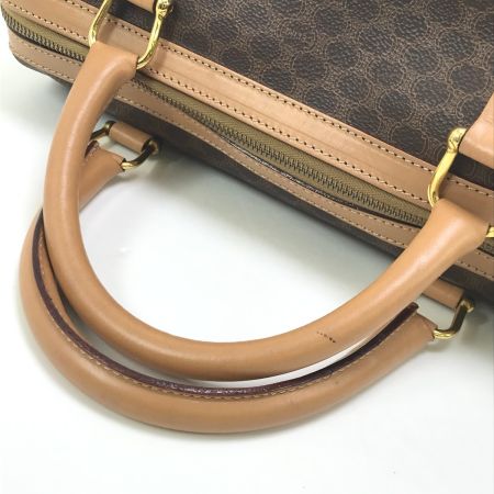  CELINE セリーヌ ボストンバッグ マカダム柄 ブラウン