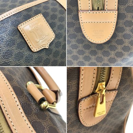  CELINE セリーヌ ボストンバッグ マカダム柄 ブラウン