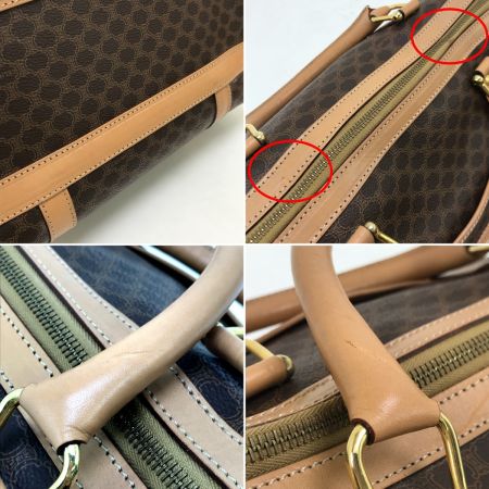 CELINE セリーヌ ボストンバッグ マカダム柄 ブラウン