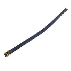 $$ LOUIS VUITTON ルイヴィトン ベルト サンチュール LVイニシャル リバーシブル ブラック×キャメル Bランク