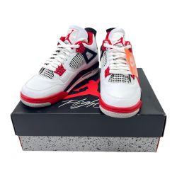 $$ NIKE ナイキ AIR JORDAN4  RETRO 26.5cm DC7770-160 レッド×ホワイト Sランク