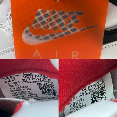  NIKE ナイキ AIR JORDAN4  RETRO 26.5cm DC7770-160 レッド×ホワイト