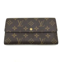 $$ LOUIS VUITTON ルイヴィトン 2つ折り長財布 モノグラム ポルトフォイユ・サラ M61734 Aランク