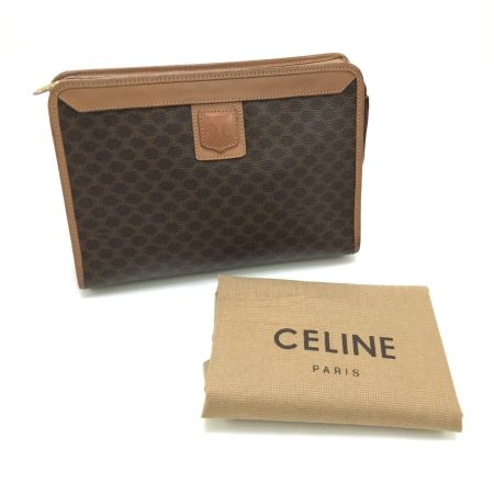  CELINE セリーヌ クラッチバッグ マカダム柄 ブラウン