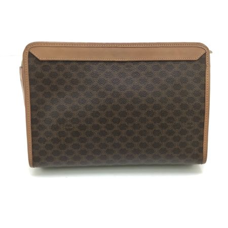  CELINE セリーヌ クラッチバッグ マカダム柄 ブラウン