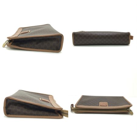  CELINE セリーヌ クラッチバッグ マカダム柄 ブラウン