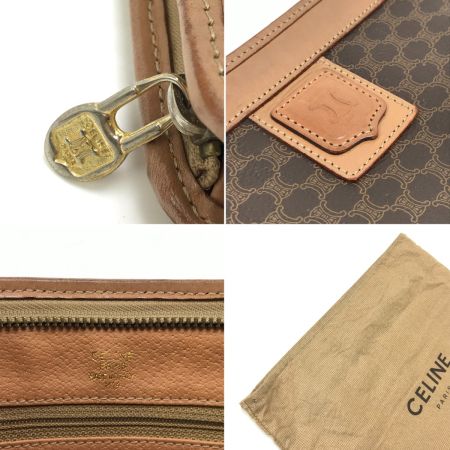  CELINE セリーヌ クラッチバッグ マカダム柄 ブラウン