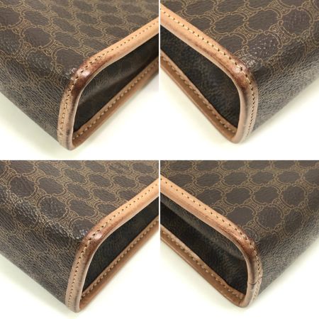  CELINE セリーヌ クラッチバッグ マカダム柄 ブラウン