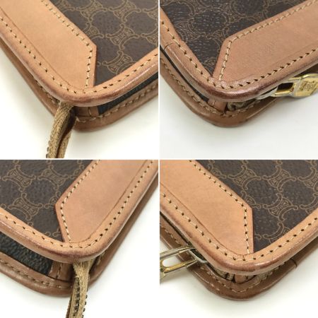  CELINE セリーヌ クラッチバッグ マカダム柄 ブラウン