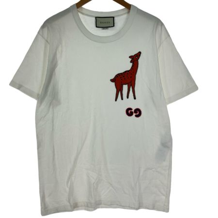  GUCCI グッチ ディアパッチオーバーサイズTシャツ Sサイズ CA37394/CA14517 ホワイト