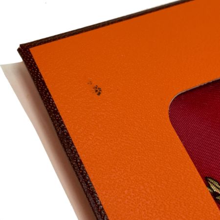 HERMES エルメス シルクスカーフ プチカレ42 ロンシャンへの散歩 レッド