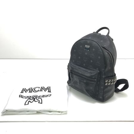  MCM エムシーエム リュック ヴィセトス スタッズ 内部ヨゴレ有 ブラック