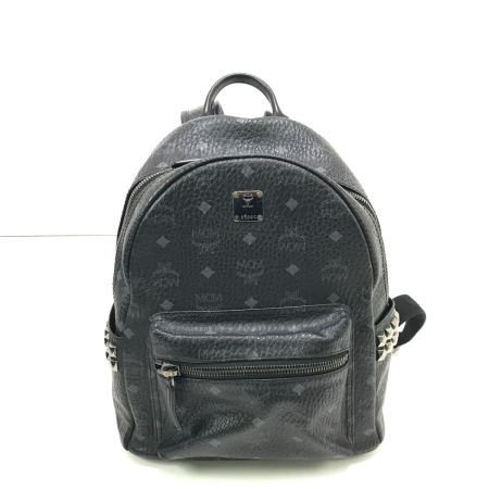  MCM エムシーエム リュック ヴィセトス スタッズ 内部ヨゴレ有 ブラック