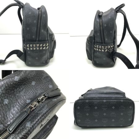  MCM エムシーエム リュック ヴィセトス スタッズ 内部ヨゴレ有 ブラック