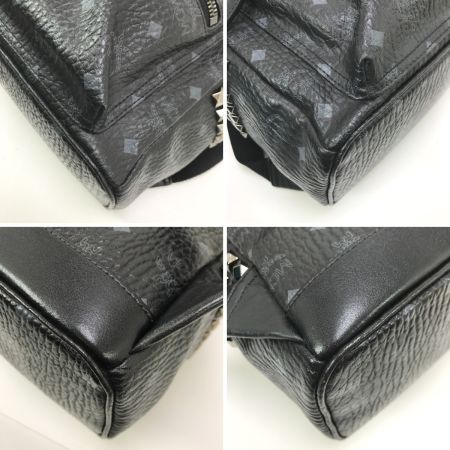  MCM エムシーエム リュック ヴィセトス スタッズ 内部ヨゴレ有 ブラック