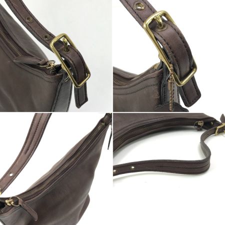  COACH コーチ セミショルダーバッグ レザー オールドコーチ 使用感有 9823 ブラウン