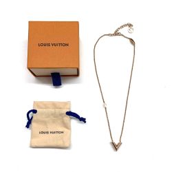 $$ LOUIS VUITTON ルイヴィトン エセンシャルV ネックレス 39-44cm M02382 ゴールド Bランク