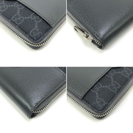  GUCCI グッチ 長財布 GGスプリーム カットアウトインターロッキングG 701423 グレー