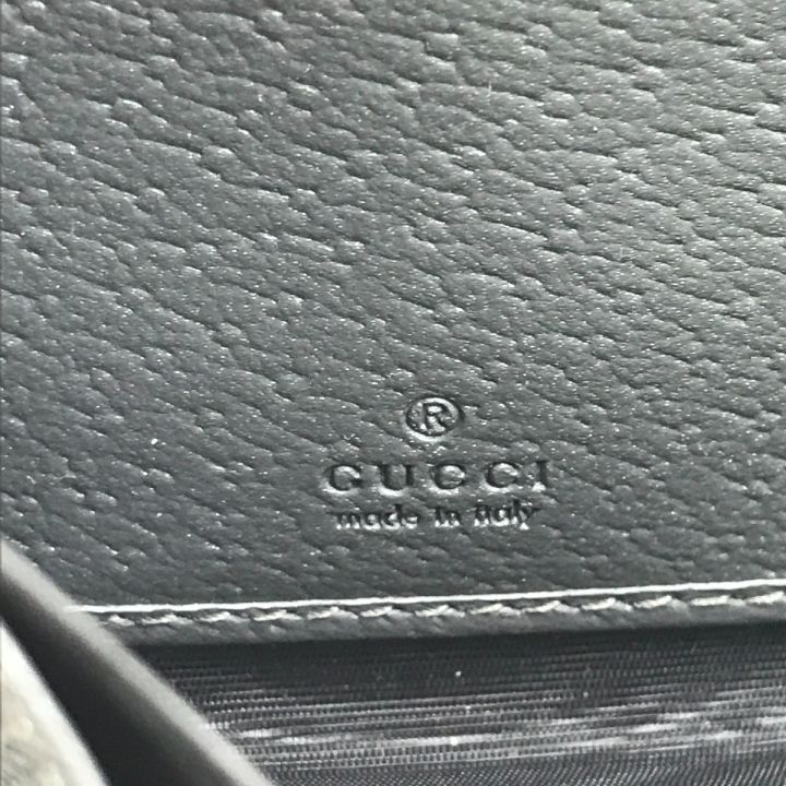 GUCCI グッチ 長財布 GGスプリーム カットアウトインターロッキングG 701423 グレー GUCCI グッチ 長財布 GGスプリーム カットアウトインターロッキングG