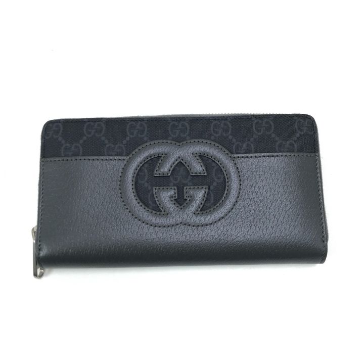 GUCCI グッチ 長財布 GGスプリーム カットアウトインターロッキングG