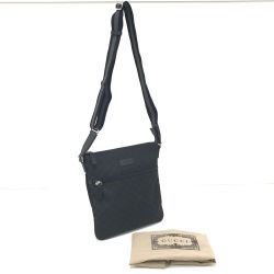 $$ GUCCI グッチ ショルダーバッグ GG 449184 ブラック Bランク